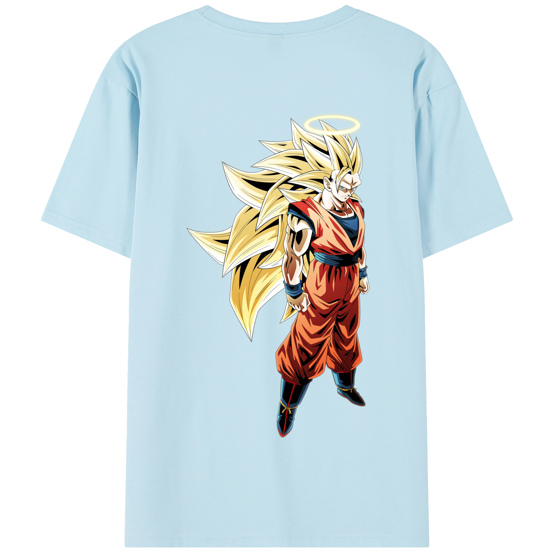 （画像用） ドラゴンボール 孫悟空（そん ごくう）Son Goku カカロット DRAGON BALL Kakarotto 綿100％半袖Tシャツ（背面プリント）